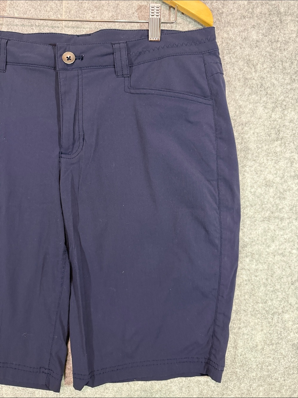 Eddie Bauer Bermuda Shorts - Womens 12 - Navy Blue Casual Beach Vacation Everday - Picture 4 of 10